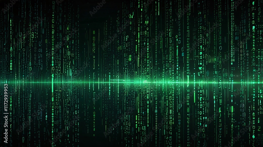 Futuristic Digital Rain with Glowing Binary Code in Cyberpunk Style V6 Futuristic Digital Rain with Glowing Binary Code in Cyberpunk Style V6