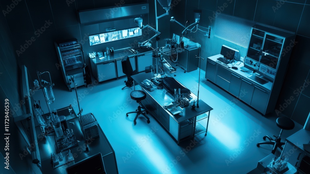 Sterile Veterinary Operating Room Nighttime Setup Sterile Veterinary Operating Room Nighttime Setup