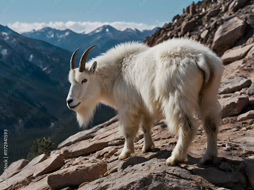 White Mountain Goat: The adaptations of white mountain goats, focusing on their ability to live in rocky, snowy high-altitude environments. White Mountain Goat: The adaptations of white mountain goats, focusing on their ability to live in rocky, snowy high-altitude environments.