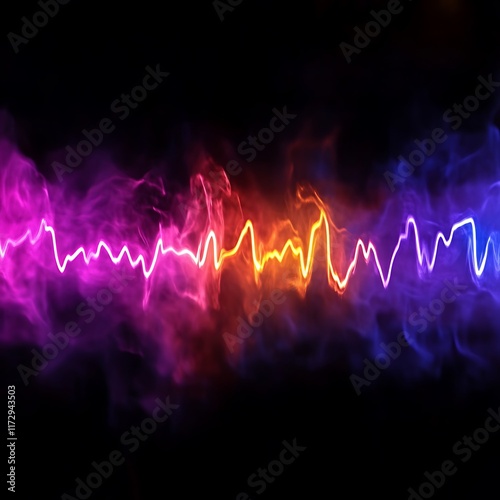 Obraz na płótnie Abstract Colorful Light Streaks And Smoke w salonie