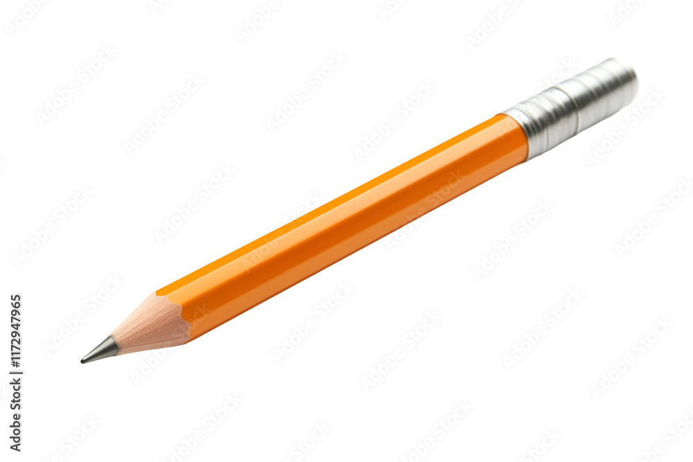 A single mechanical pencil with a metallic grip, isolated on white background, png, transparent. A single mechanical pencil with a metallic grip, isolated on white background, png, transparent.