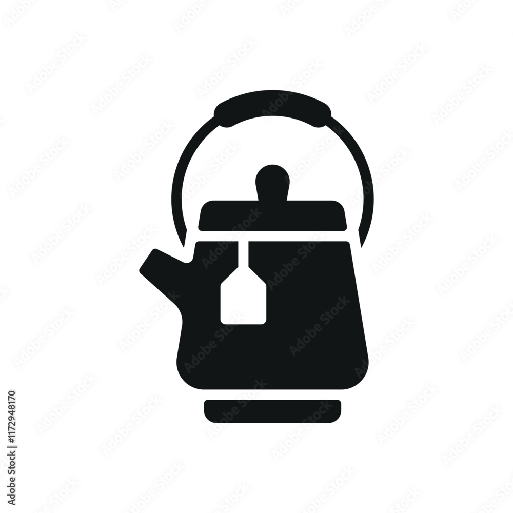 Obraz premium Tea kettle icon with a sleek and elegant design, perfect for enriching culinary, kitchenware, or lifestyle-themed projects