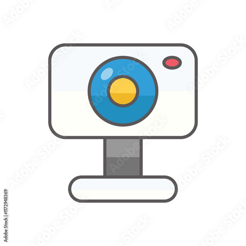 Webcam icon. Computer hardware icon design. vector graphic