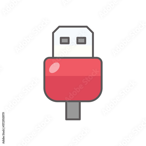 Hdmi Cable icon. Computer hardware icon design. vector graphic