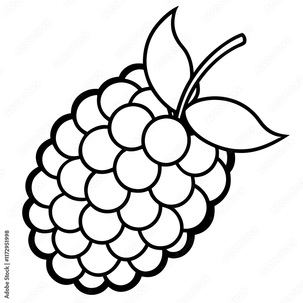 Minimalist Wineberry Vector Design Minimalist Wineberry Vector Design