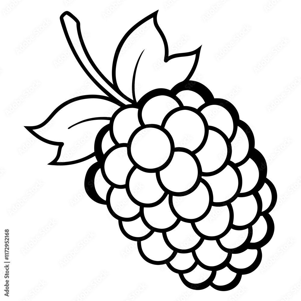 Minimalist Wineberry Vector Design Minimalist Wineberry Vector Design