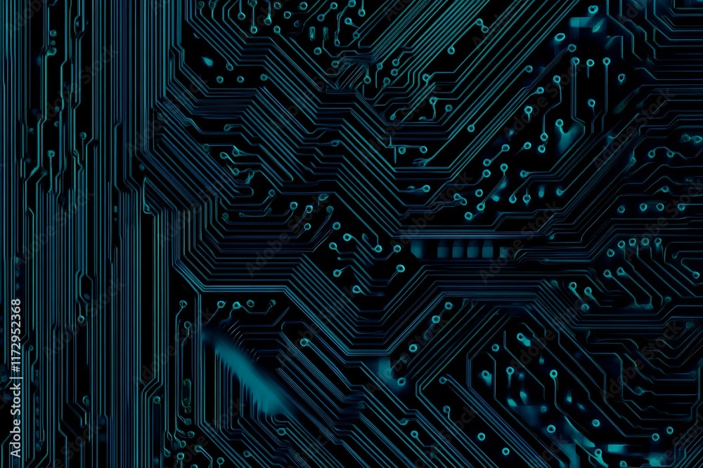 Abstract close-up of a glowing blue digital circuit board, showcasing intricate connections and technological design on a black background.
Abstract close-up of a glowing blue digital circuit board, showcasing intricate connections and technological design on a black background.