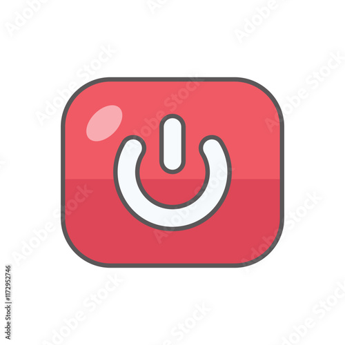 Reset Button icon. Computer hardware icon design. vector graphic