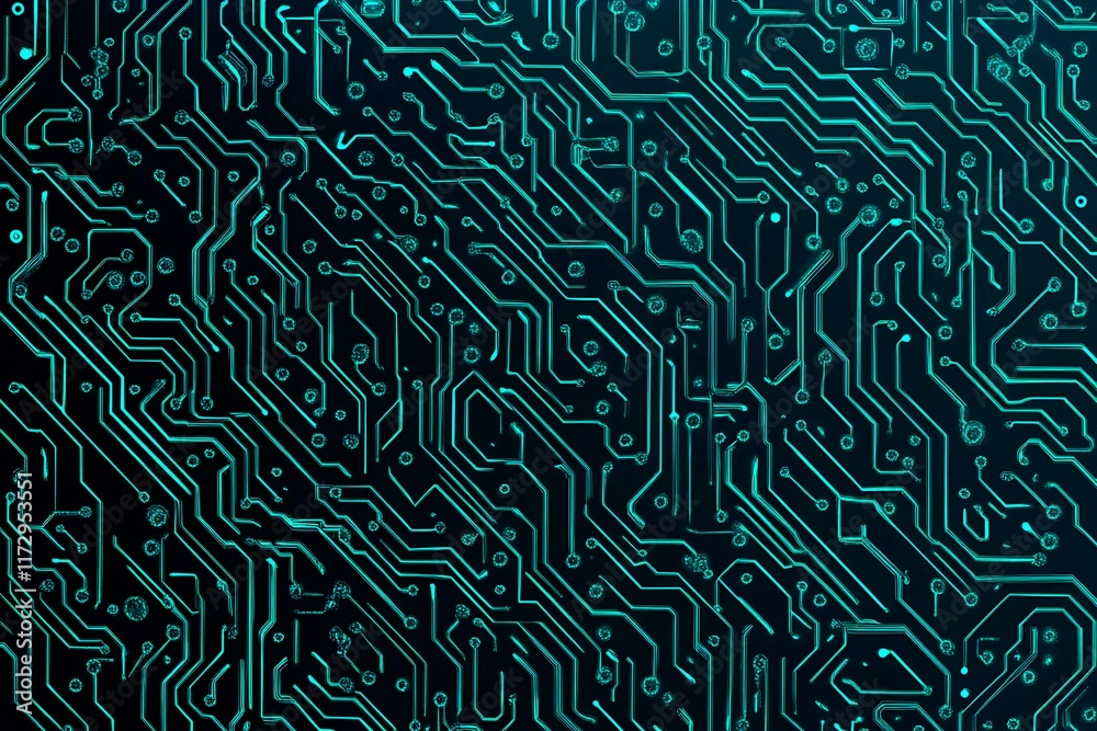 Abstract close-up of a glowing blue digital circuit board, showcasing intricate connections and technological design on a black background.
Abstract close-up of a glowing blue digital circuit board, showcasing intricate connections and technological design on a black background.