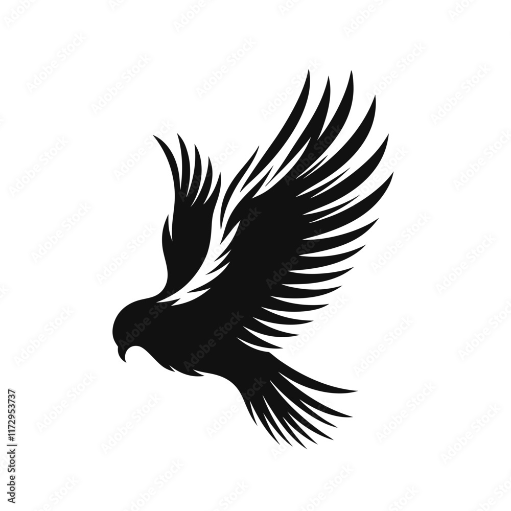 Obraz premium Bird Wing Silhouette. Clipart image