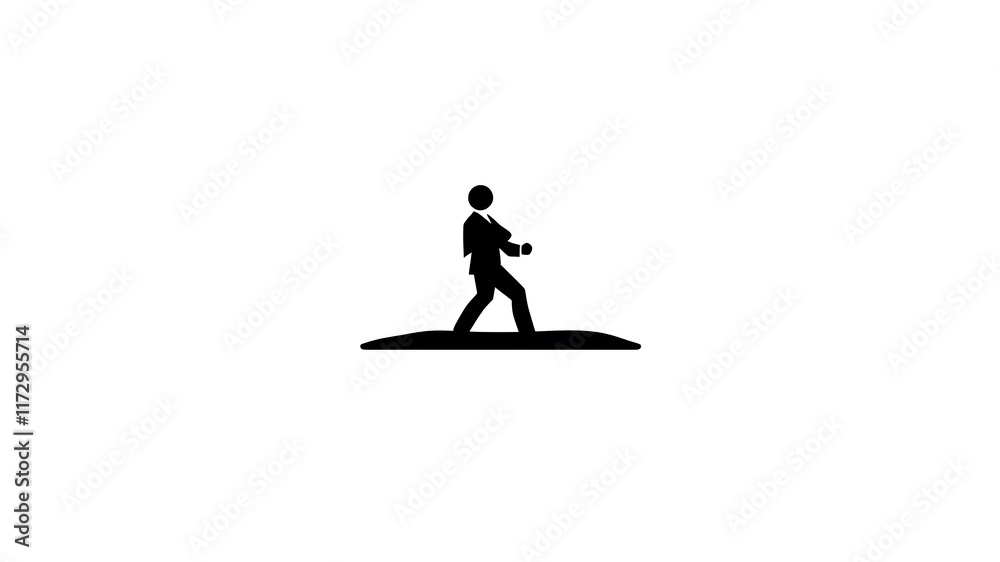 Man logo icon on white background. Generative AI Man logo icon on white background. Generative AI