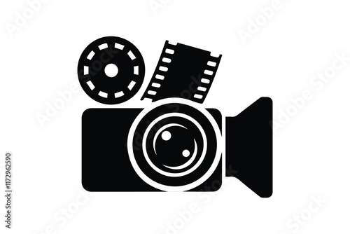 Camera Icon silhouette and vector