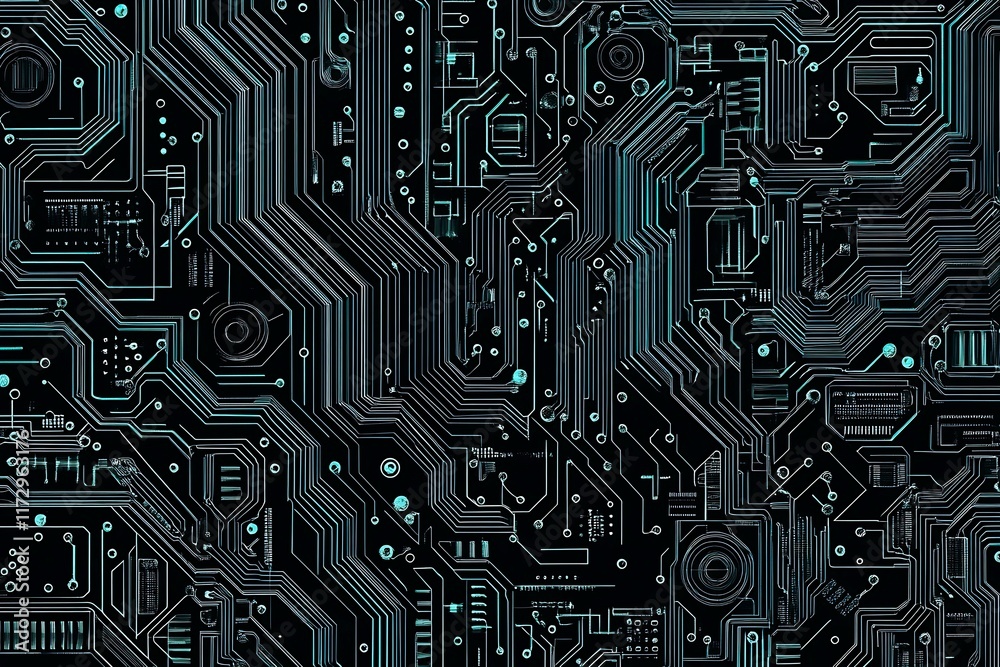 Abstract close-up of a glowing blue digital circuit board, showcasing intricate connections and technological design on a black background.
Abstract close-up of a glowing blue digital circuit board, showcasing intricate connections and technological design on a black background.