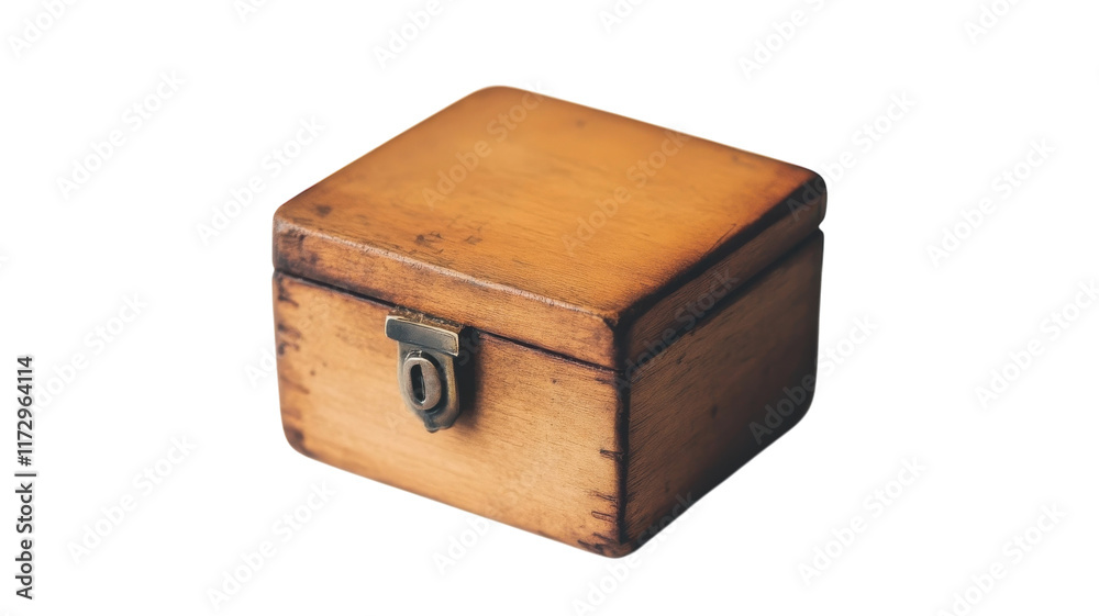 Elegant Small Wooden Box with Clasp on a White Background Perfect for Gift Wrapping, Keepsakes, and Home Decor. Elegant Small Wooden Box with Clasp on a White Background Perfect for Gift Wrapping, Keepsakes, and Home Decor.