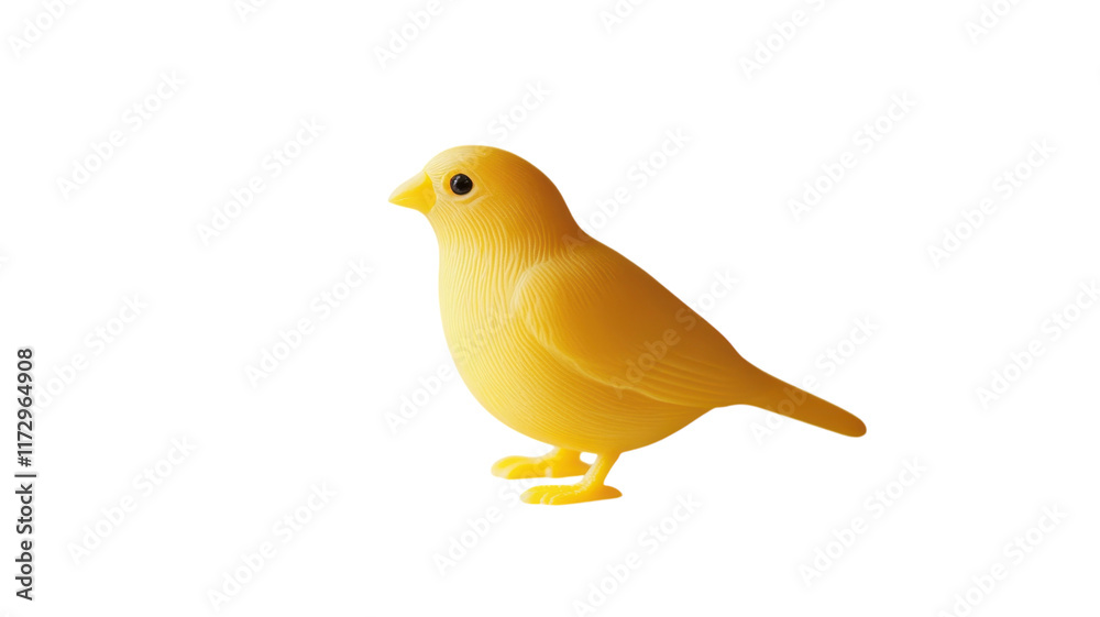A Small Yellow Canary Figurine on a White Background Perfect for Charming Home Decor and Artistic Displays. A Small Yellow Canary Figurine on a White Background Perfect for Charming Home Decor and Artistic Displays.