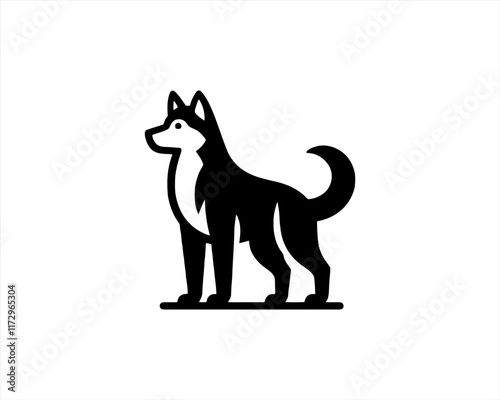 Dog logo design vector illustration.