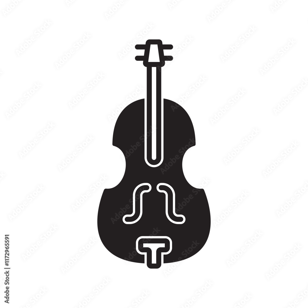 Fototapeta premium Contrabass icon vector