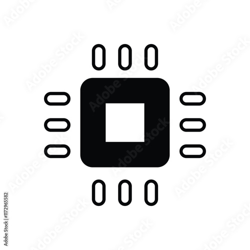 Cpu icon. Computer hardware icon design. vector graphic