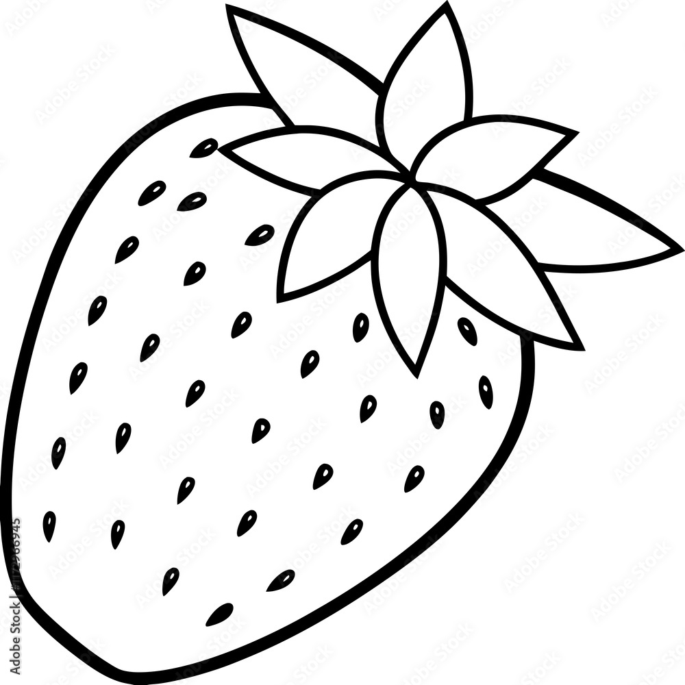 Strawberry Outline Vector Illustration Strawberry Outline Vector Illustration