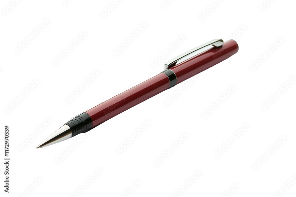 A single pen resting on top, isolated on white background, png, transparent. A single pen resting on top, isolated on white background, png, transparent.