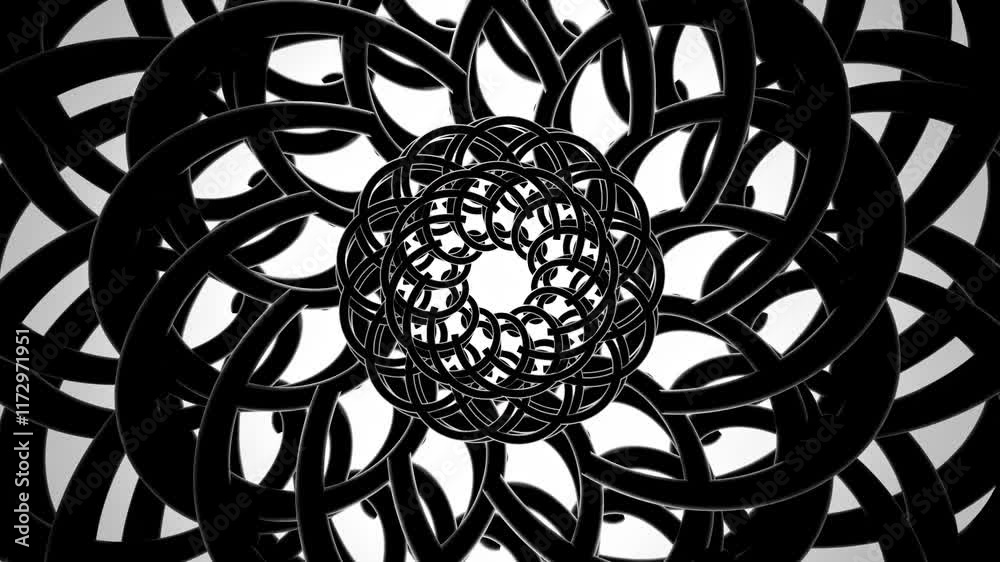black and white animation. abstract background	