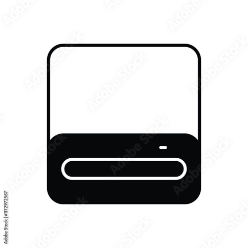 Optical Drive icon. Computer hardware icon design. vector graphic