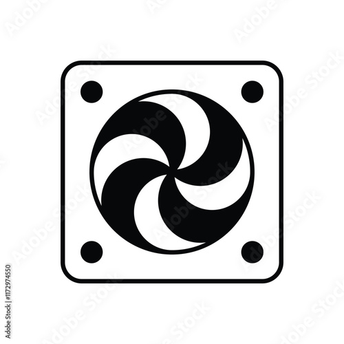 Heat Sink icon. Computer hardware icon design. vector graphic