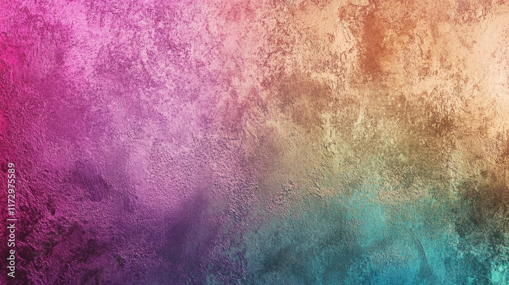 Obraz premium Gold pink purple lilac green teal blue abstract background for design. Color gradient, ombre. Colorful, multicolor, mix, iridescent, bright, fun. Neon, grain, noise,grungy