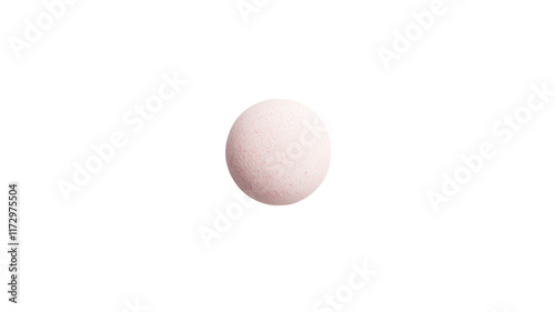 A Soft Pink Bath Bomb in a Round Shape Perfect for Relaxation and Self-Care Moments Ideal for Spa and Home Use.