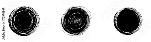 round shape grungy circle hand drawing