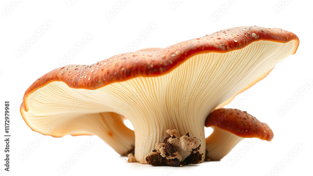 Fototapeta premium Reishi health mushroom isolated png background