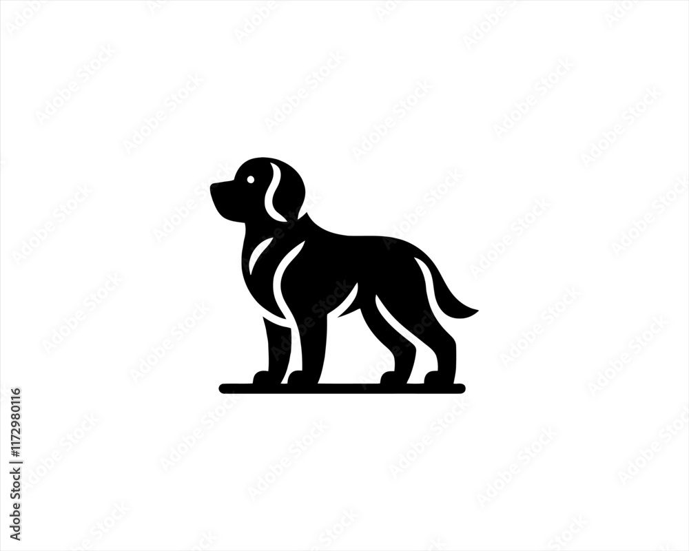 Obraz premium Dog logo design vector illustration. Black and white dog logo template
