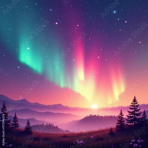 Colorful wisps and tendrils swirl in the breeze, aurora, soft, light