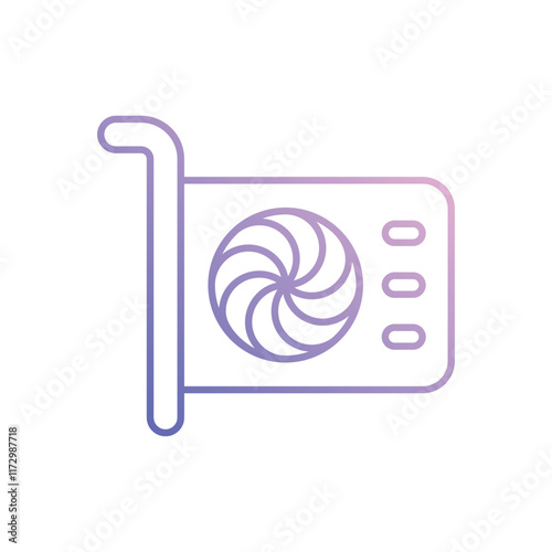 Gpu icon. Computer hardware icon design. vector graphic