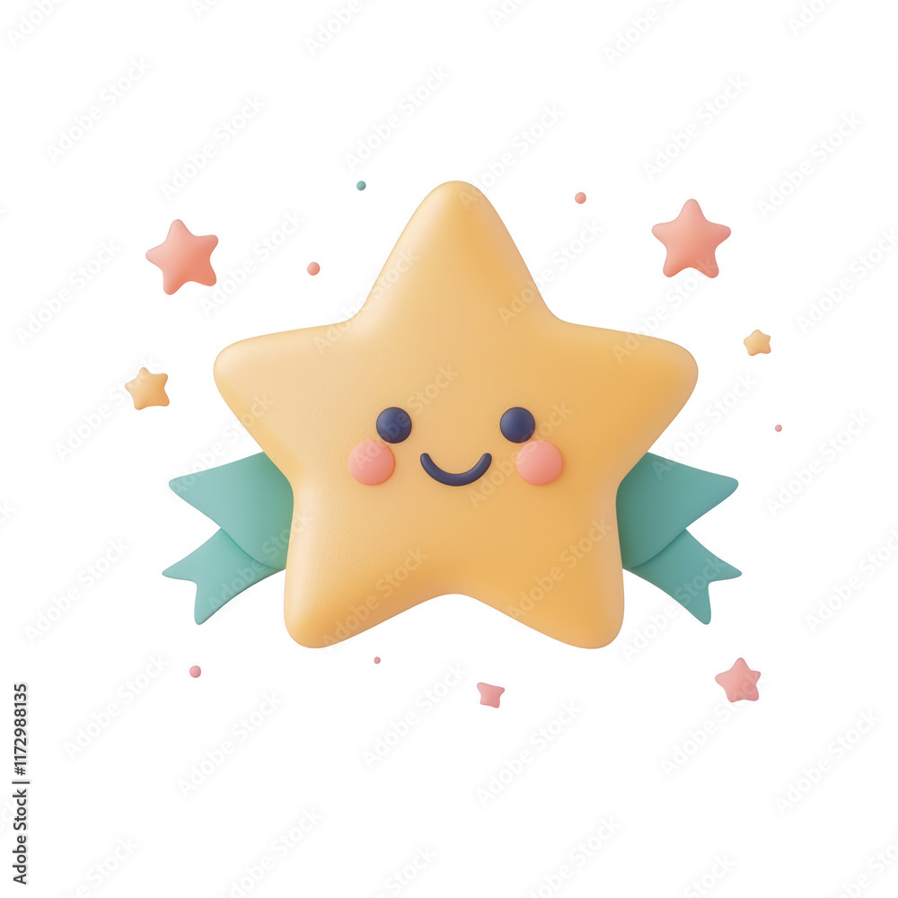 A cheerful star character with a smiling face, perfect for playful designs., isolated on a transparent background. A cheerful star character with a smiling face, perfect for playful designs., isolated on a transparent background.