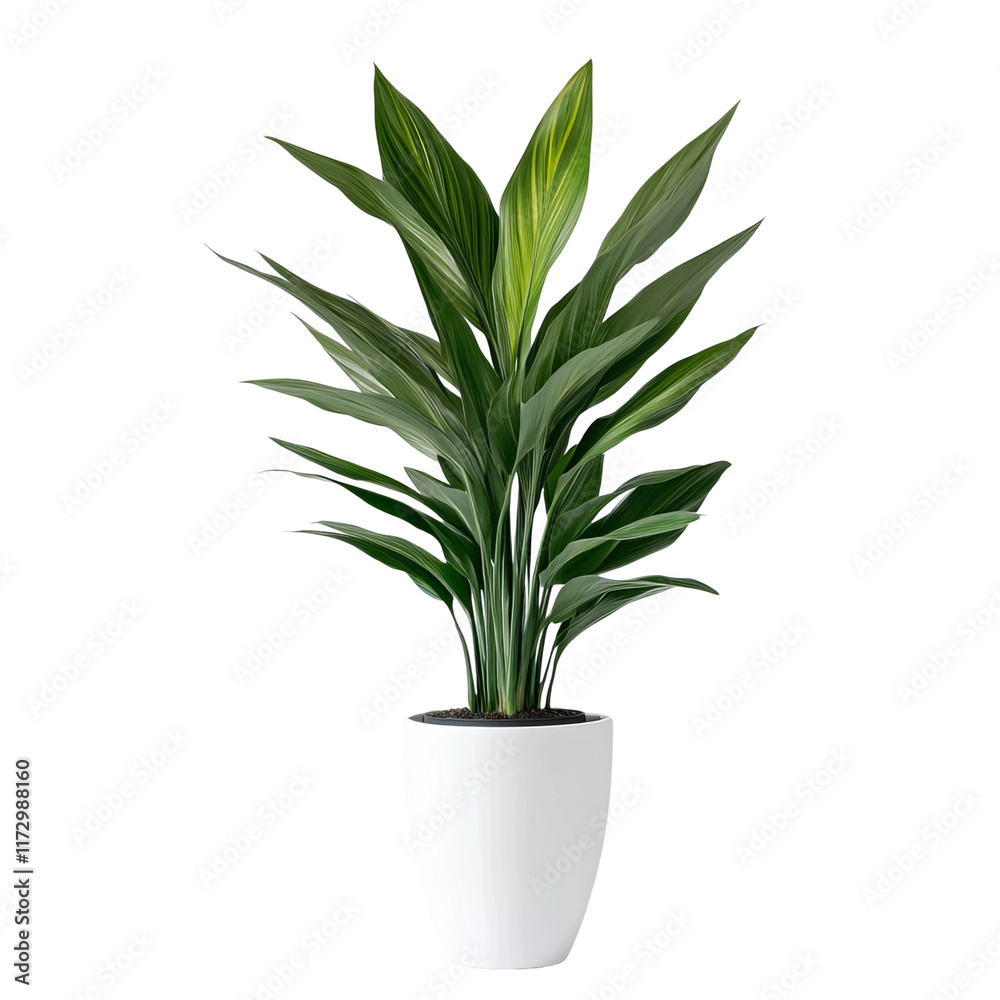 Serene Foliage in a Ceramic Embrace: An elegant houseplant flourishes, its lush green leaves cascading from a simple white ceramic pot, epitomizing the calm of nature and indoor serenity. Serene Foliage in a Ceramic Embrace: An elegant houseplant flourishes, its lush green leaves cascading from a simple white ceramic pot, epitomizing the calm of nature and indoor serenity.