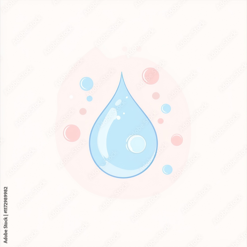 A Single Water Drop With Small Bubbles Surrounding It A Single Water Drop With Small Bubbles Surrounding It
