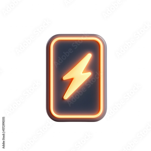 Free Download A glowing battery icon representing energy and power in modern technology., isolated on a transparent background. - GFXLoad