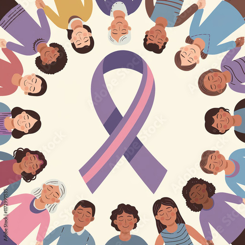 Illustration of Unity in Celebrating World Cancer Day photo