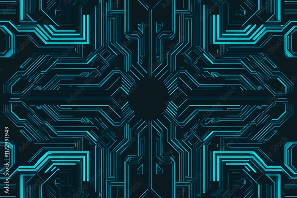 Abstract close-up of a glowing blue digital circuit board, showcasing intricate connections and technological design on a black background.
Abstract close-up of a glowing blue digital circuit board, showcasing intricate connections and technological design on a black background.