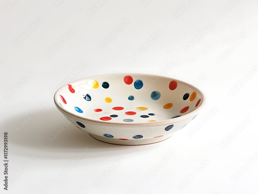 small plate with colorful polka dot pattern small plate with colorful polka dot pattern