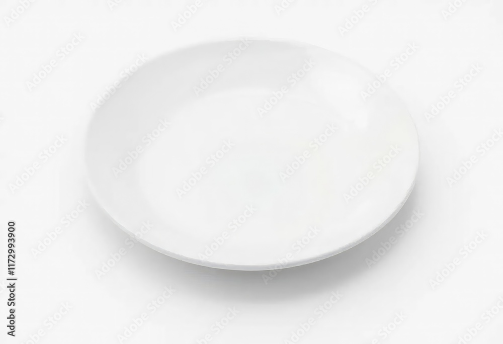 White ceramic empty clean plate dishware isolated White ceramic empty clean plate dishware isolated