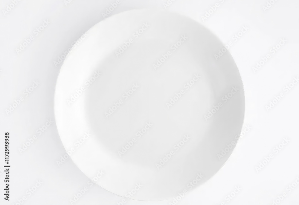 White ceramic empty clean plate dishware isolated White ceramic empty clean plate dishware isolated