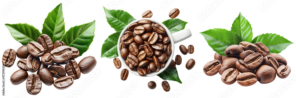 custom made wallpaper toronto digitalFresh coffee beans with green leaves create vibrant, aromatic display