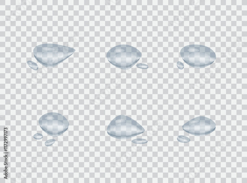 set of waterdrop splash isolated on  background