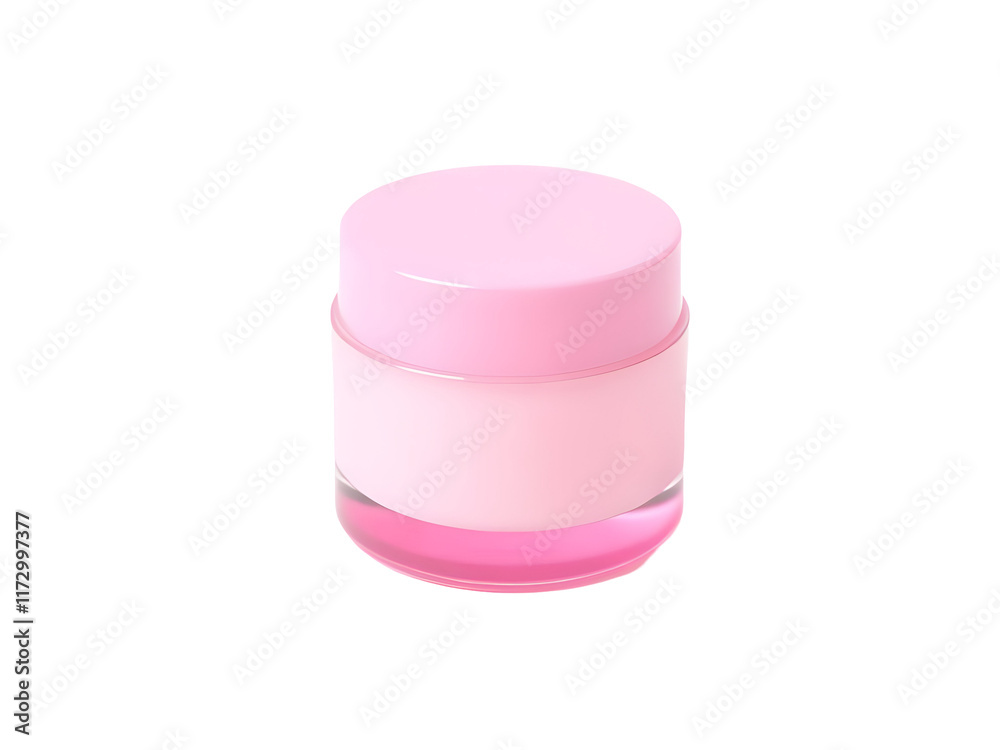 Pink cream container isolated on transparent background Pink cream container isolated on transparent background