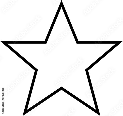 Stars icon. Star flat and line vector isolated on transparent background. Stars in modern simple style. Rating symbol reward rating mark sign.