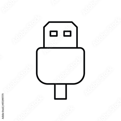 Hdmi Cable icon. Computer hardware icon design. vector graphic