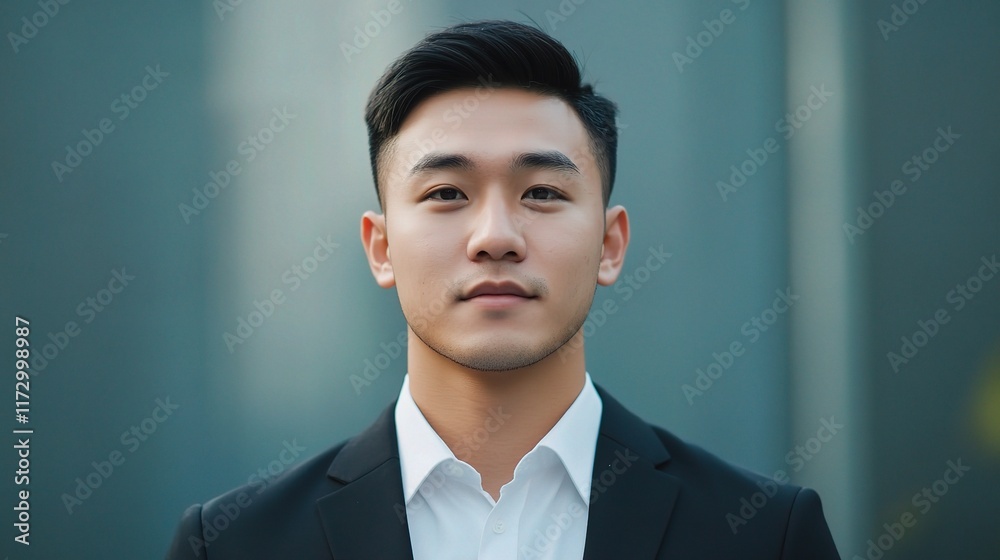 Professional Asian Businessman in Urban Environment Portrait Professional Asian Businessman in Urban Environment Portrait