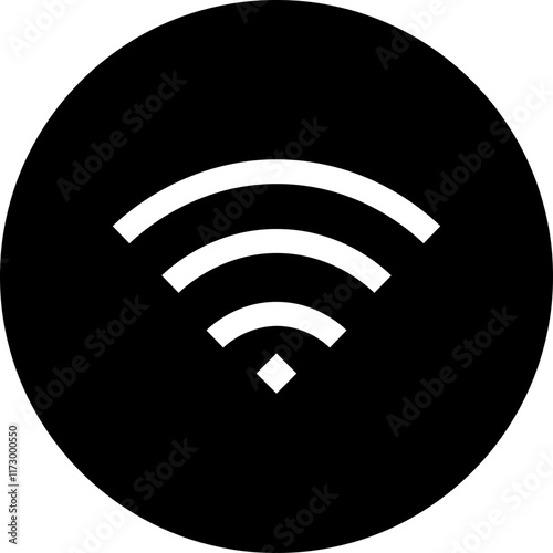 Wifi wireless internet signal flat and line icon. Internet connection symbol. Communication black vector isolated on transparent background.
